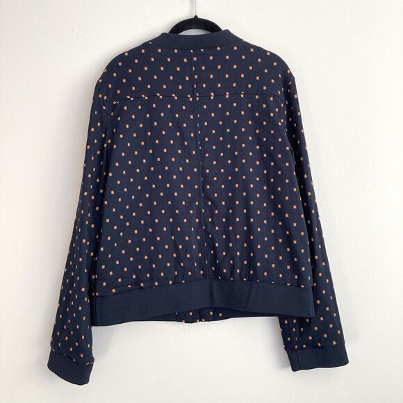 Anthropologie Harlyn Womens Full Zip Jacket Navy Orange Size XL Pockets Casual - Picture 7 of 10